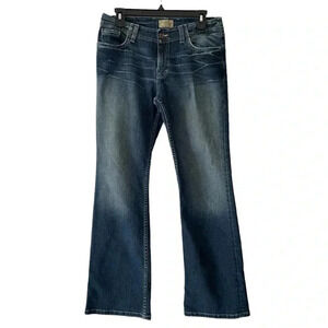 BKE Wendi Stretch Bootcut Jeans Women Size 28 Y2K Mid Rise Med Blue Wash Denim